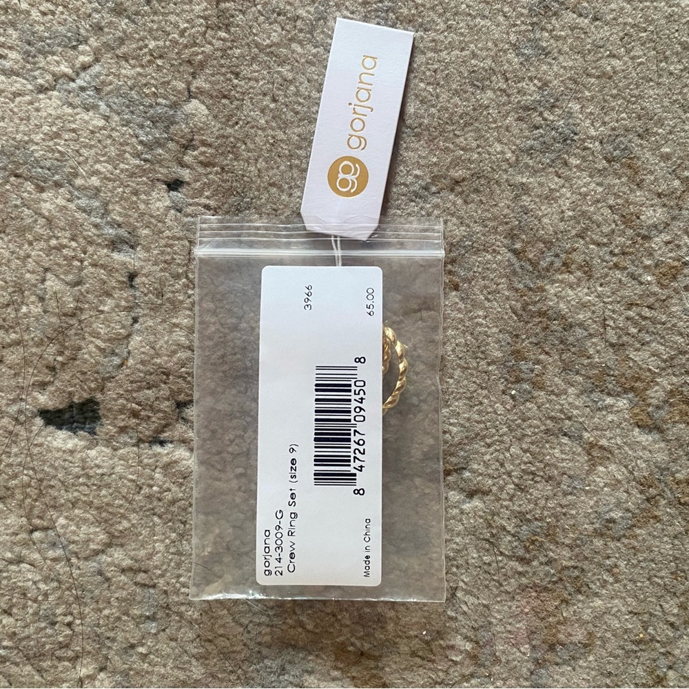 18k gold plated Crew Ring Set (2 of 3) - Sz 9